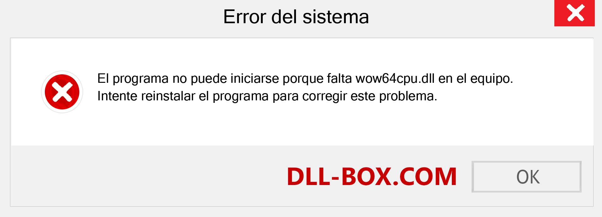 ¿Falta el archivo wow64cpu.dll ?. Descargar para Windows 7, 8, 10 - Corregir wow64cpu dll Missing Error en Windows, fotos, imágenes